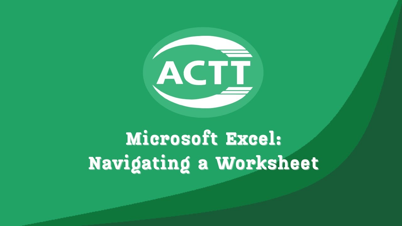Microsoft Excel - Navigating a Worksheet