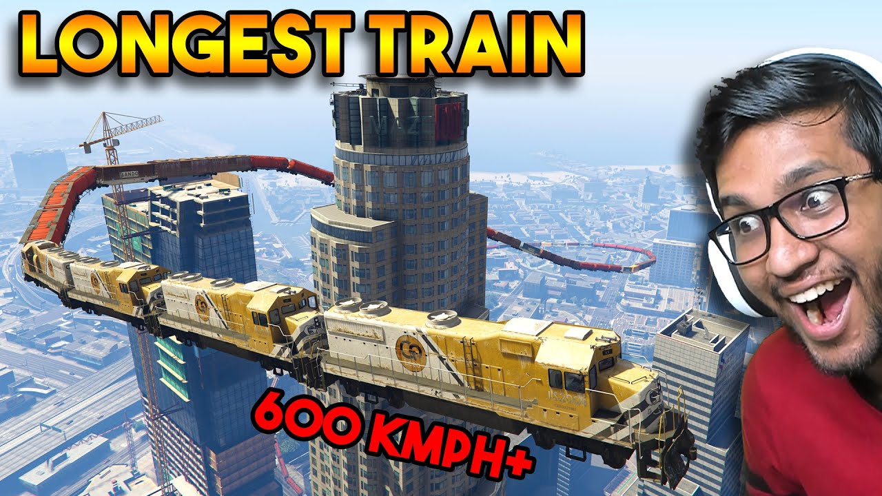 GTA 5 САМЫЙ ДЛИННЫЙ ПОЕЗД НА ШОССЕ!