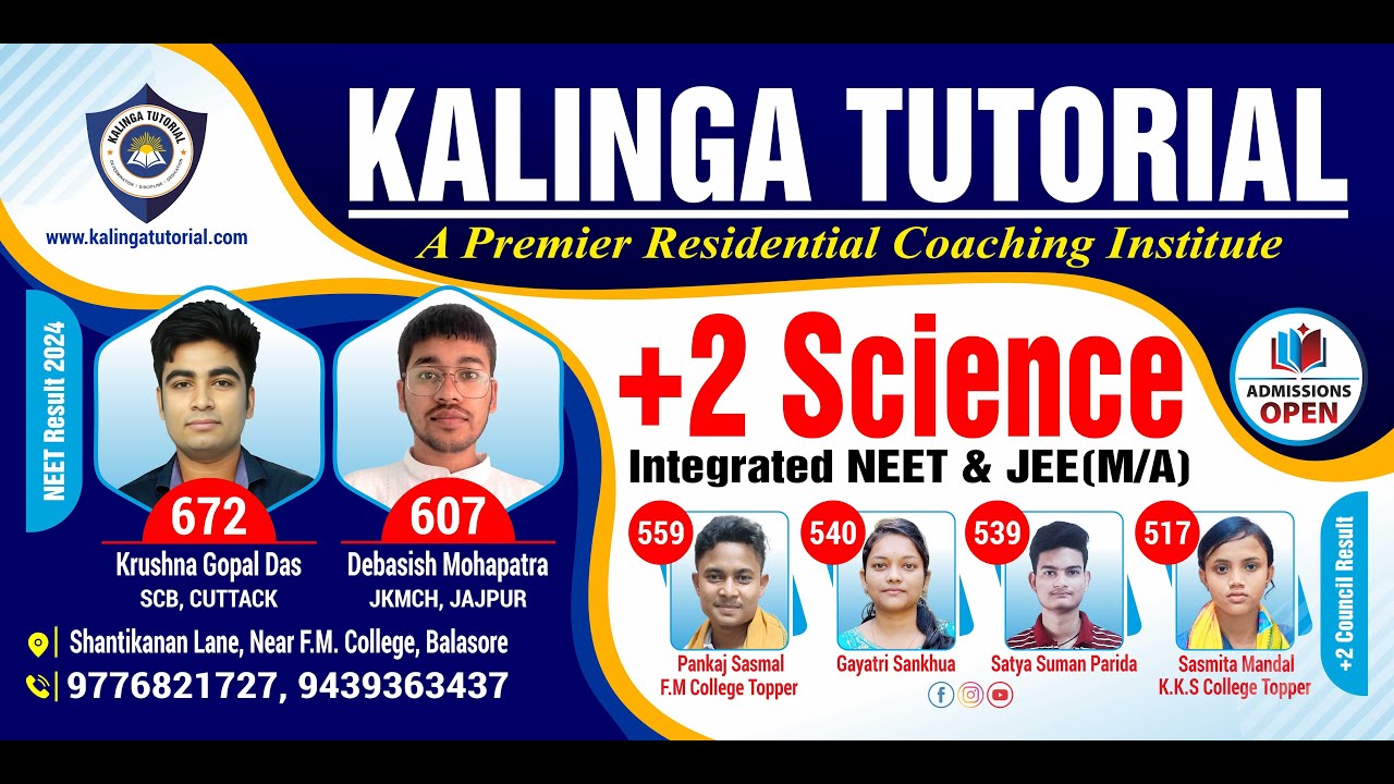 𝗜𝗻𝘀𝗶𝗱𝗲 𝗞𝗮𝗹𝗶𝗻𝗴𝗮 𝗧𝘂𝘁𝗼𝗿𝗶𝗮𝗹 | Best +2 Science (Integrated) Residential Coaching Institute!