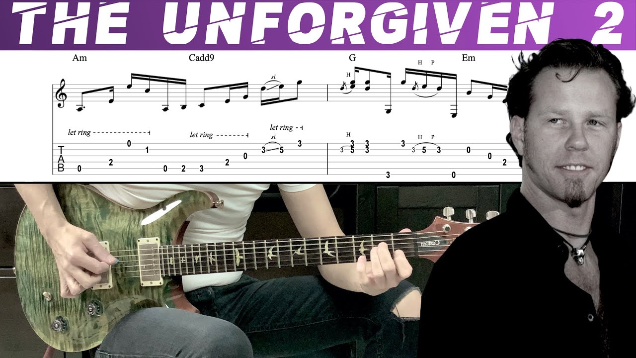 METALLICA - THE UNFORGIVEN 2 (Guitar cover with TAB | Lesson)