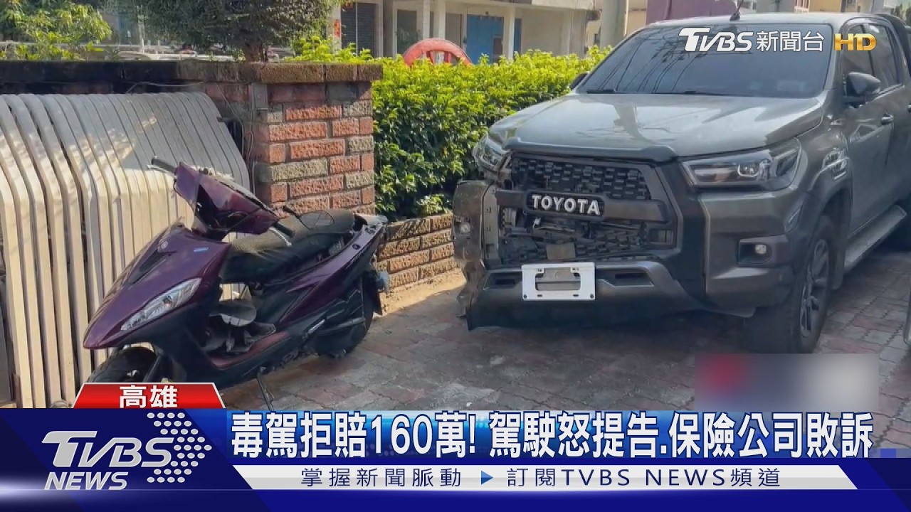 毒駕拒賠160萬駕駛怒提告! 保險公司敗訴 法院理由曝光｜TVBS新聞 @TVBSNEWS01