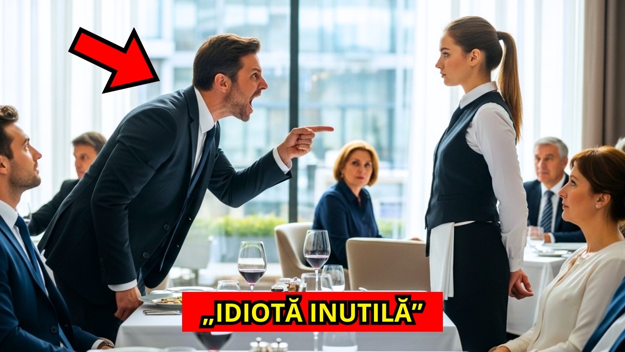 MILIONARUL A ȚIPAT LA CHELNERIȚĂ... DAR EA SPUNE CEVA CARE ÎNGHEAȚĂ ÎNTREGUL RESTAURANT!