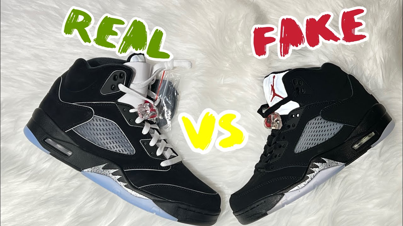 Real VS Fake Air Jordan 5 Reimagined Metallic Silver