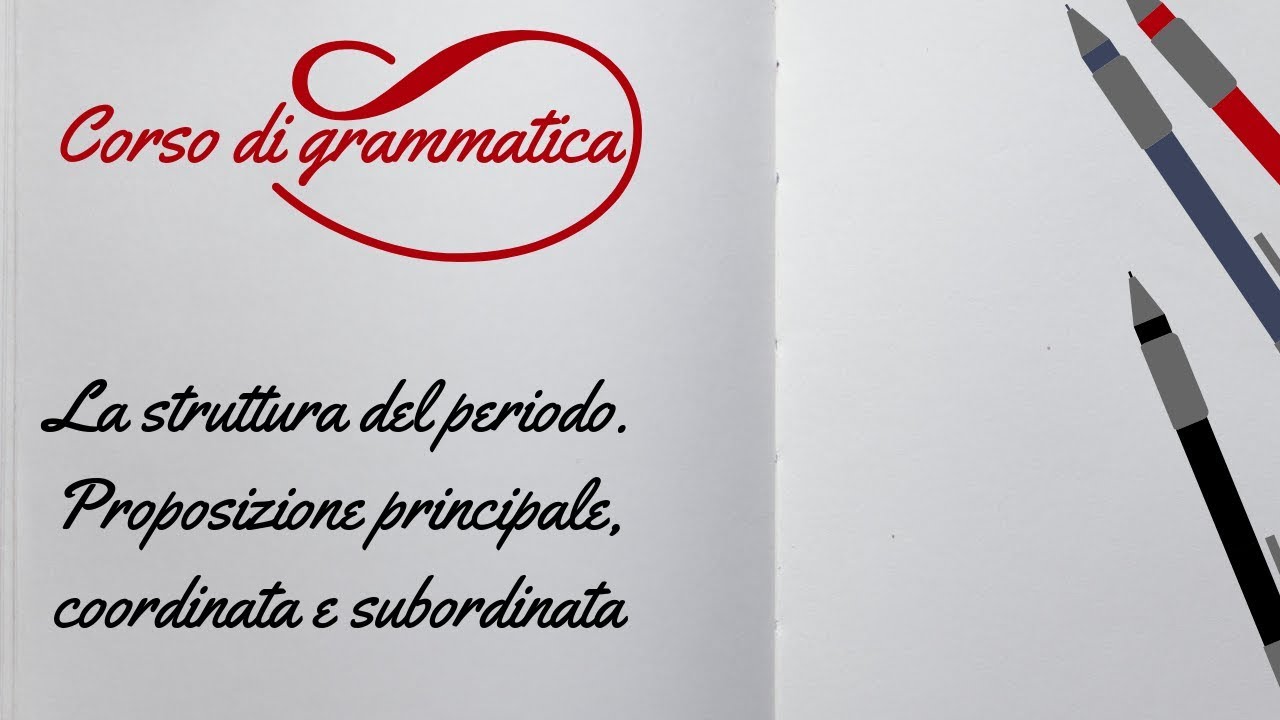 GRAMMATICA. PERIODO E PROPOSIZIONI PRINCIPALI, COORDINATE E SUBORDINATE