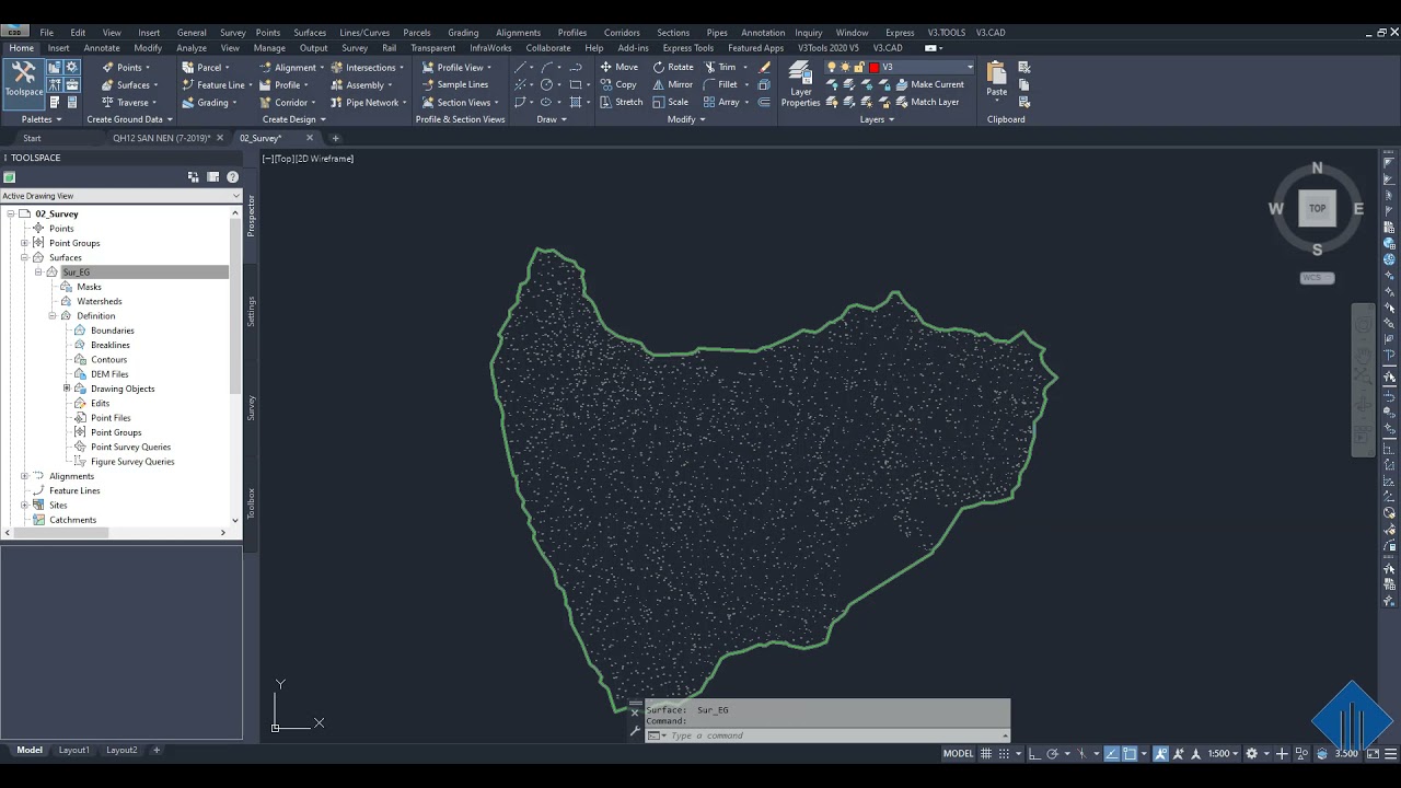 07 BỀ MẶT TỰ NHIÊN (EG) |  HƯỚNG DẪN TẠO BỀ MẶT TỰ NHIÊN (EG) TRONG CIVIL3D