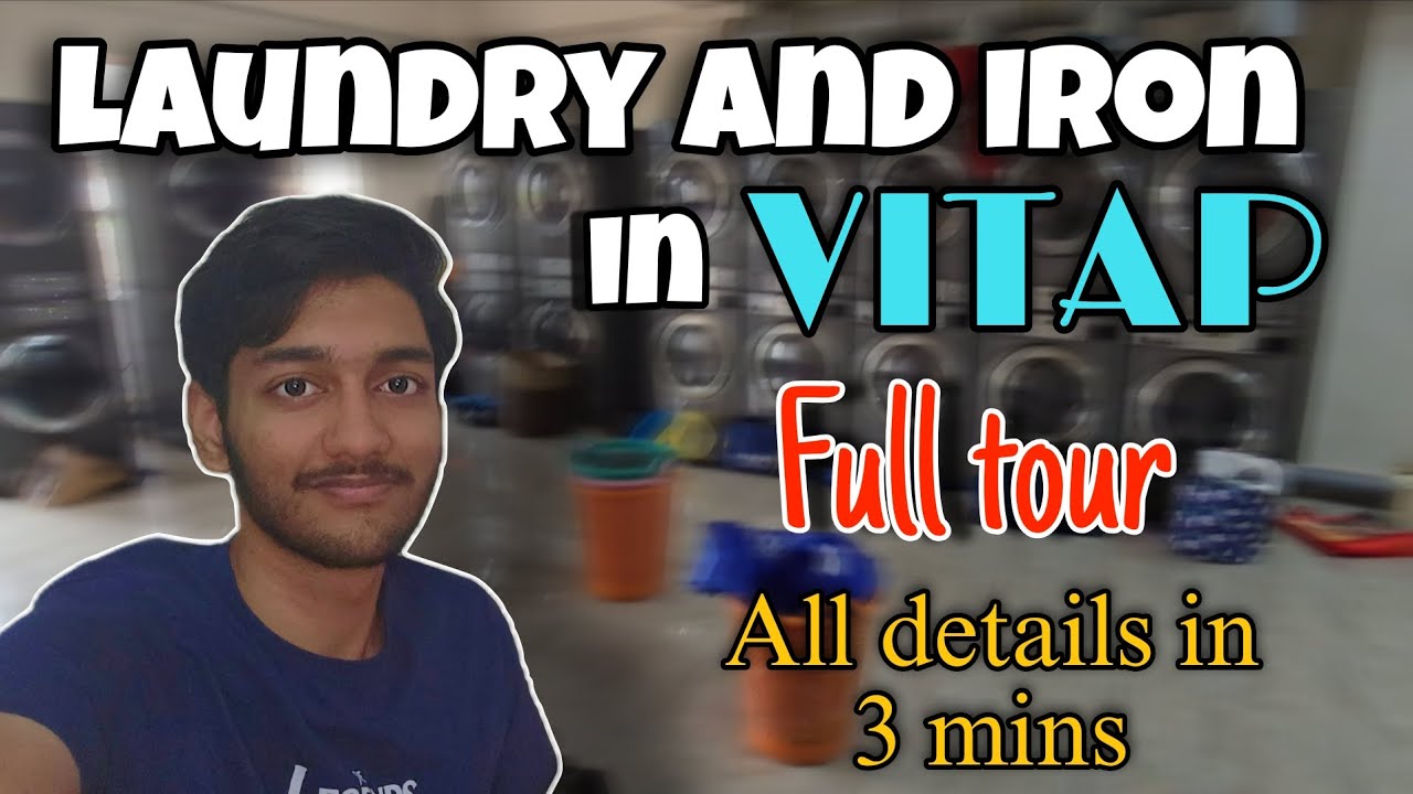 Laundry in VITAP | Full tour | Mini vlog | All details | VITAP #fyp 