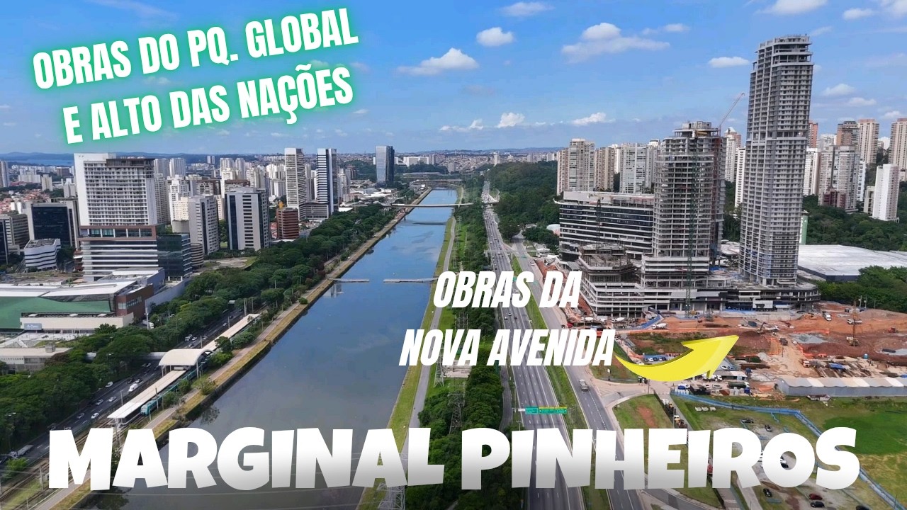 Vídeo quente! Drone mostra os avanços nas obras do Parque Global e Alto das Nações - São Paulo