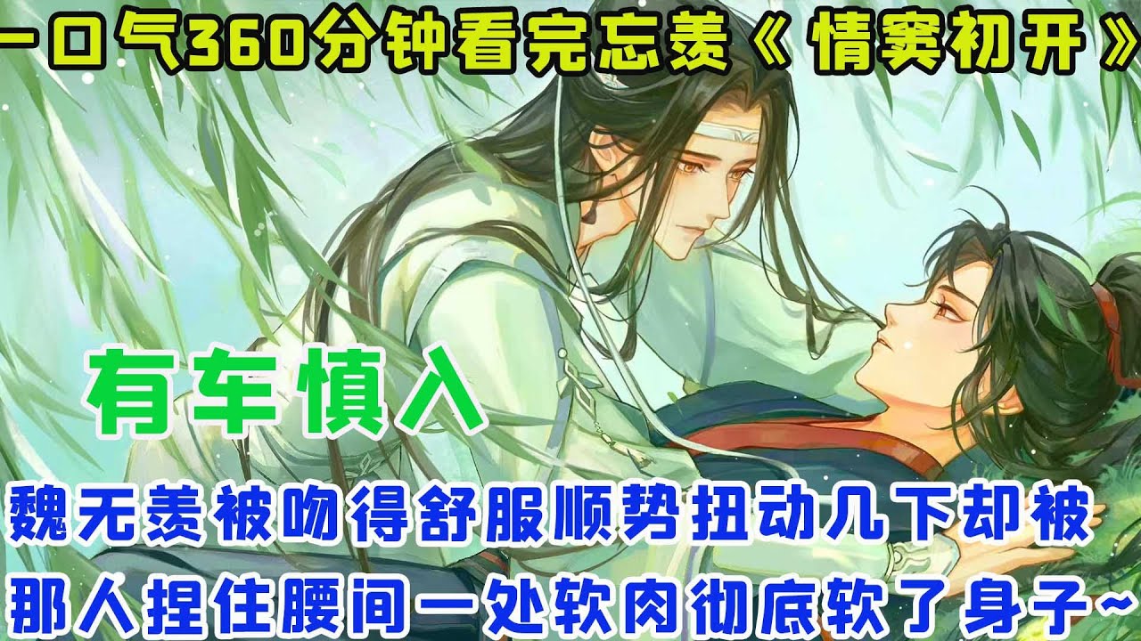 一口气360分钟看完忘羡《情窦初开》魏无羡被吻得舒服，他顺势扭动几下，却被那人捏住腰间一处软肉，彻底软了身子~