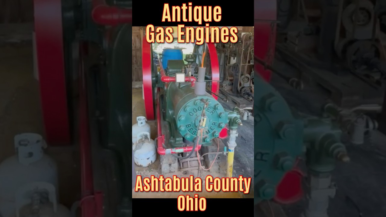 Antique Gas Engines Running in Ashtabula Ohio at the BIG SHOW 2025