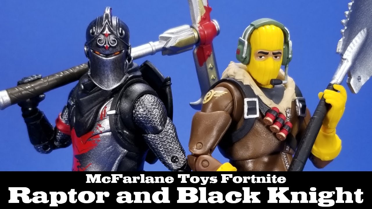 Fortnite Black Knight and Raptor McFarlane Toys Epic Games Action Figure Review