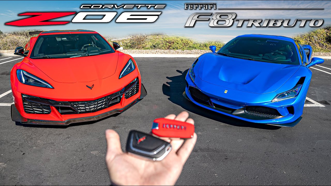 C8 Corvette Z06 против Ferrari F8 Tributo | Битва, которую вы ждали!