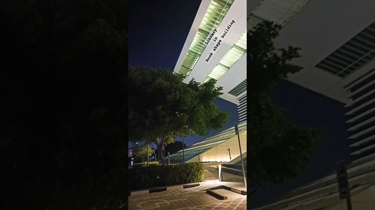 Book shape Building  #library #dubaicity #dubaivlog