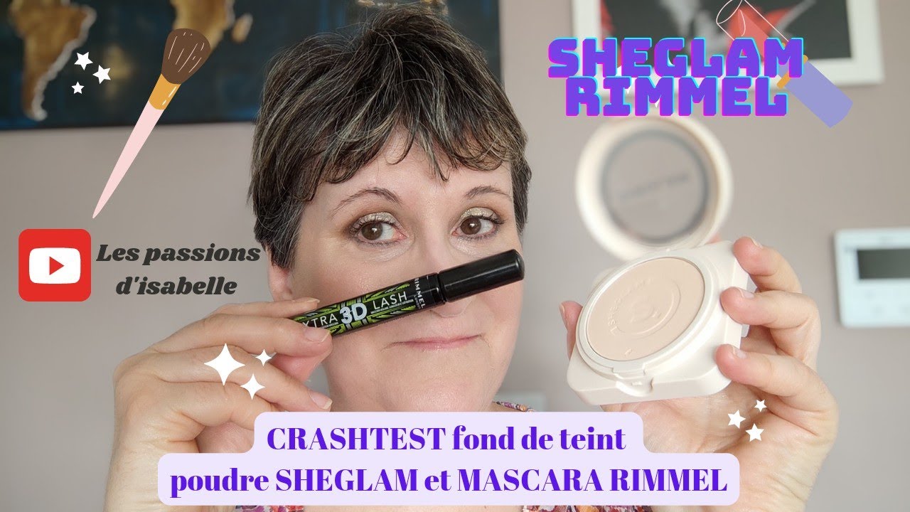 SHEGLAM FOND DE TEINT POUDRE HAUTE COUVRANCE  ET MASCARA RIMMEL CRASHTEST #crashtest #sheglam