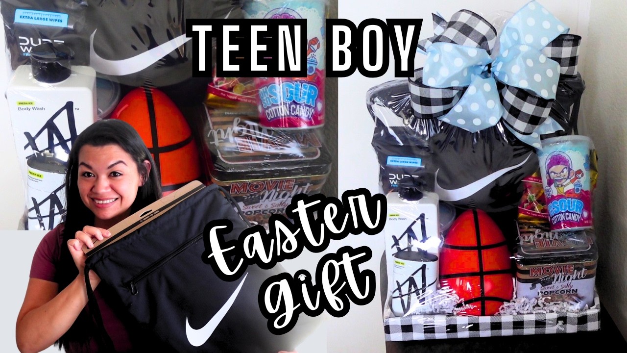 NIKE, but on a BUDGET! DIY Teen Boy Easter Basket w/ Nike Backpack