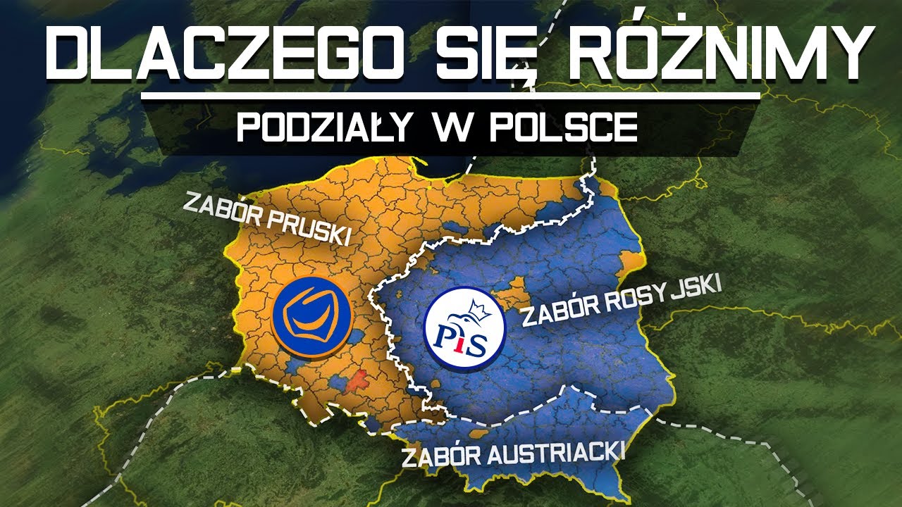 Podziały POLSKI na MAPIE - tak bardzo JESTEŚMY PODZIELENI