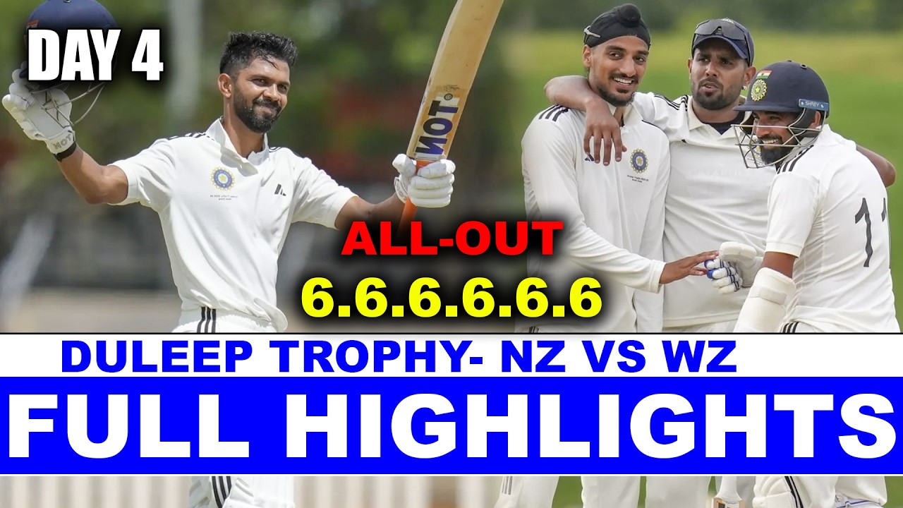 Duleep Trophy 2026 Full Highlights | North Zone vs West Zone QF2 day 4 highlights