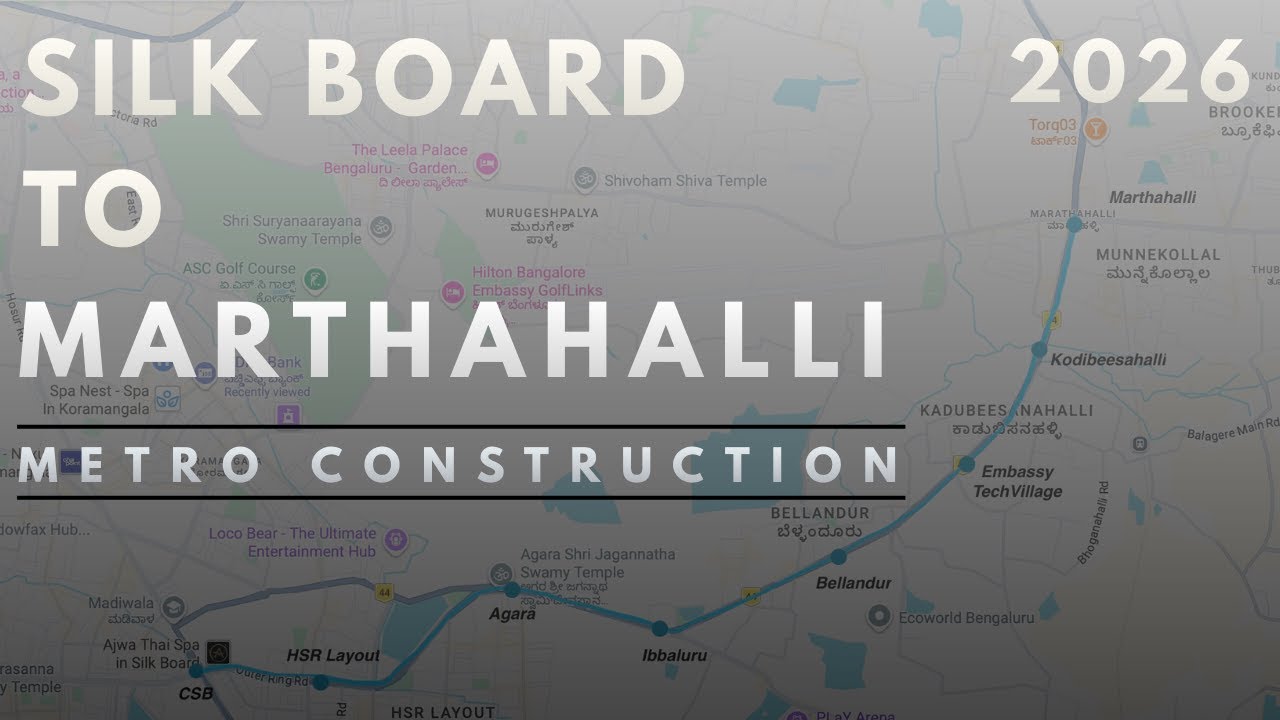Silk Board to Marathahalli Metro Construction | Namma Metro | Bengaluru | Blue Line | 01-02-2026