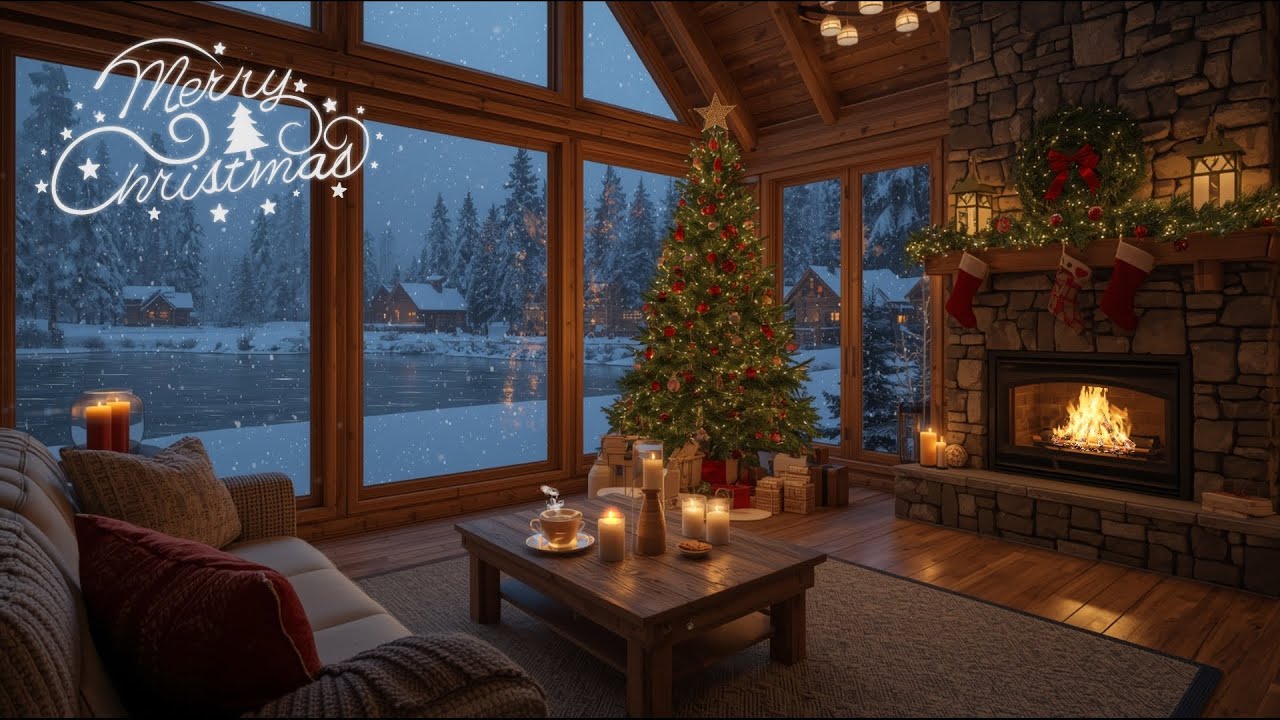 Soft Snowy Christmas Ambience 🎄Instrumental Christmas Music 🌲🎁 Christmas Calm Vibes