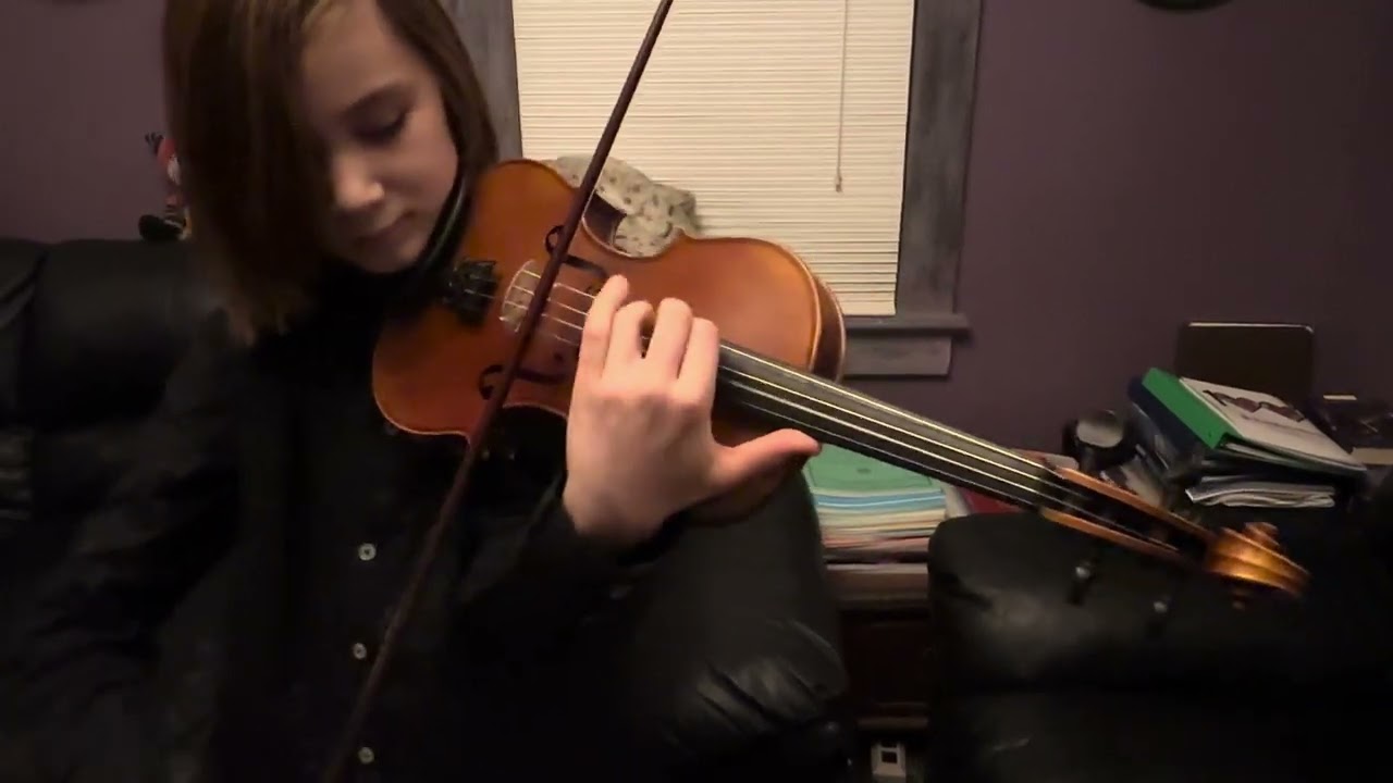Sacha's learning a new piece (results after 3-4 days of practice) on Milstein's Paganiniana