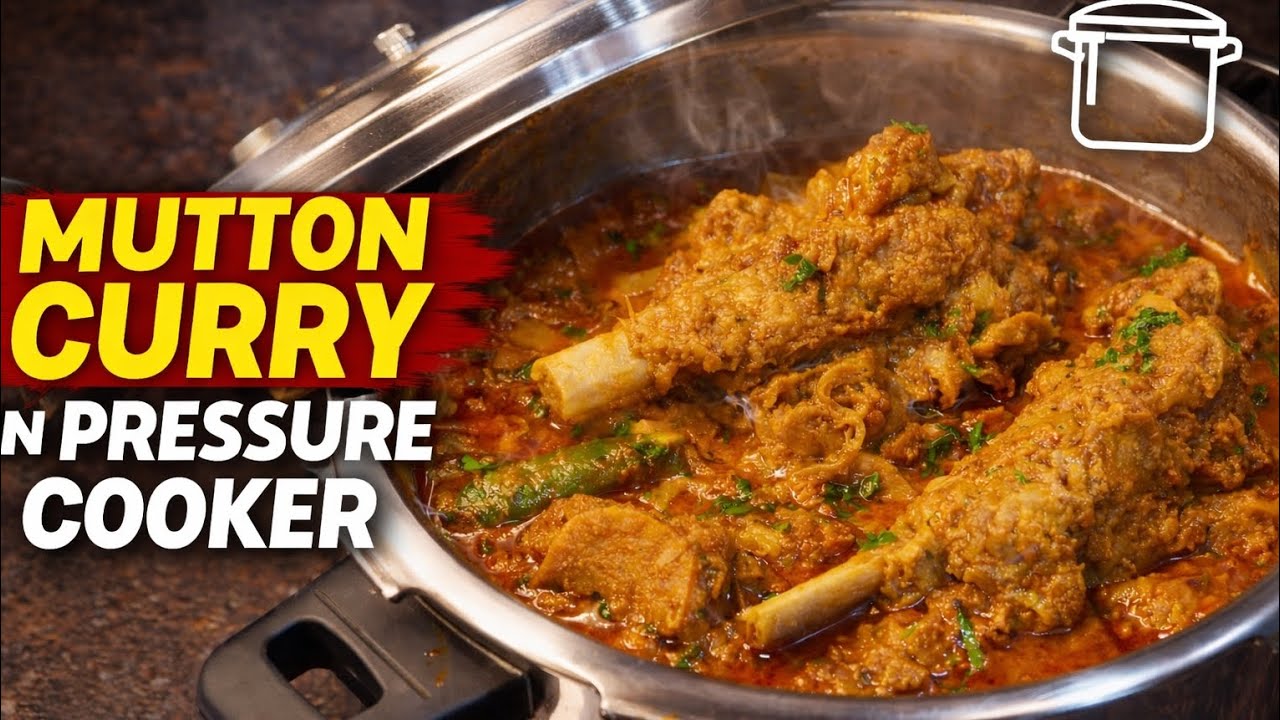 Mutton Curry In Pressure Cooker | RamzanSpecial Quick Mutton Curry | Easy Mutton Curry 