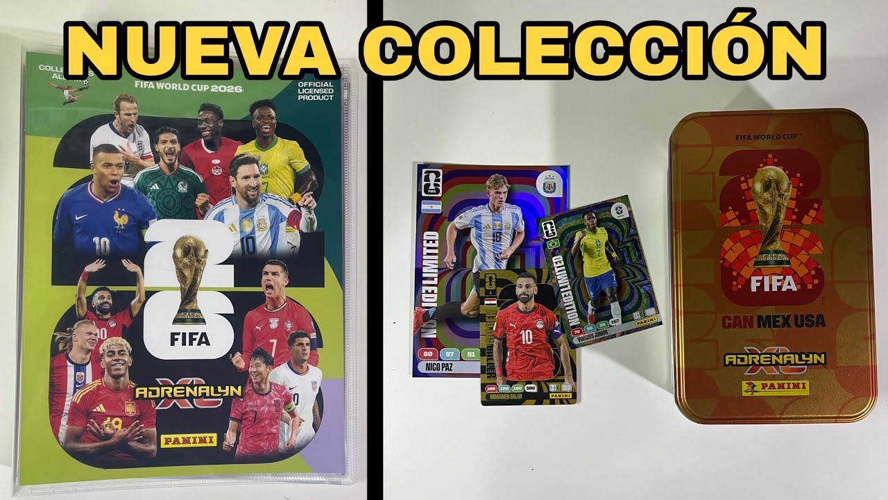 ¡ASÍ SON EL STARTER PACK Y LA LATA DE ADRENALYN DEL MUNDIAL 2026! ¡NUEVA COLECCIÓN DE PANINI!