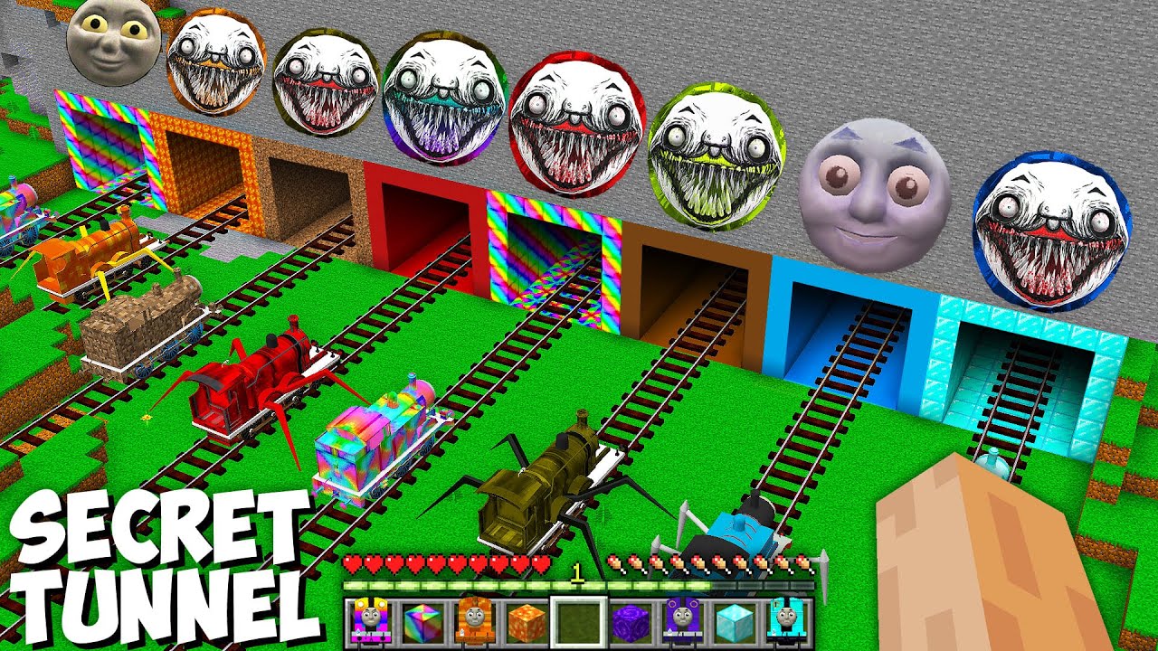 What's INSIDE THE SECRET TUNNELS of THOMAS THE TANK ENGINE and Choo Choo Charles in Minecraft !