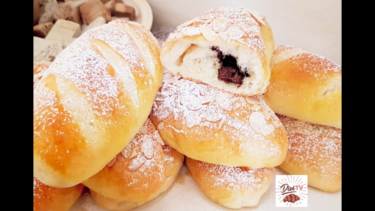 Fluffige gefüllte Milchbrötchen/ watteweich/ fluffy filled Milk Rolls