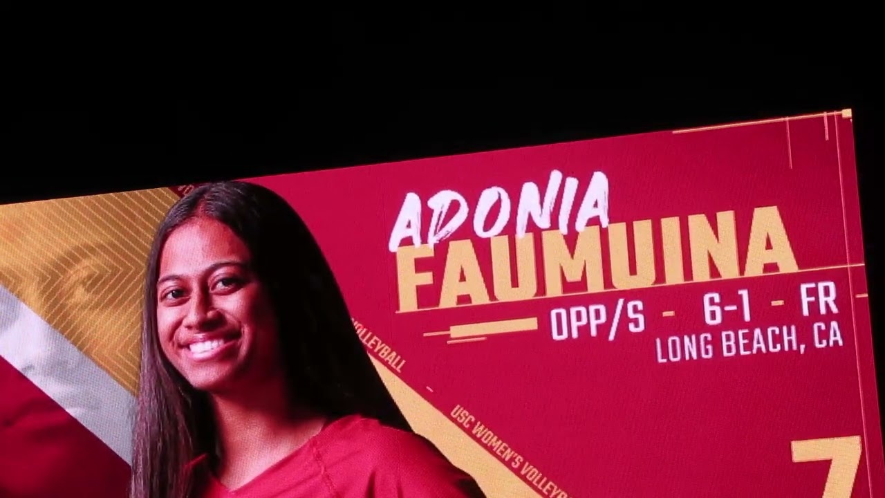 Meet the Women of Troy Volleyball Starters on the Galen Center Big Screen