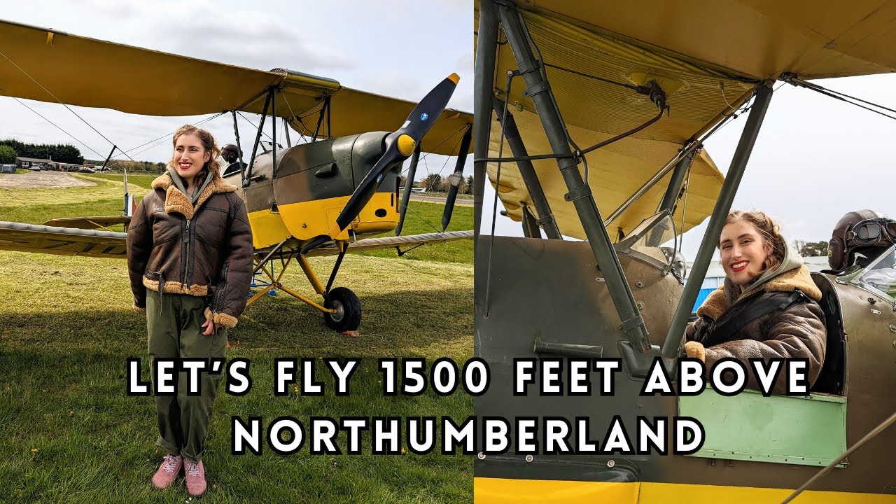 Я ЛЕТЕЛ НАД НОРТУМБЕРЛЕНДОМ НА САМОЛЕТЕ TIGER MOTH 1940-Х ГОДОВ!