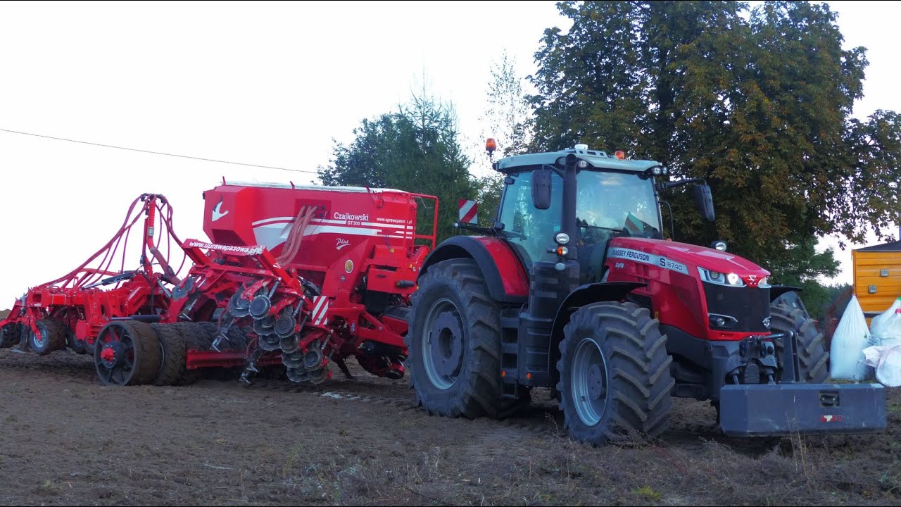 Pasowy Siew Pszenicy 2020 ☆ Massey Ferguson 8740S ☆ Czajkowski ST300 ☆  Gr.Migdalscy