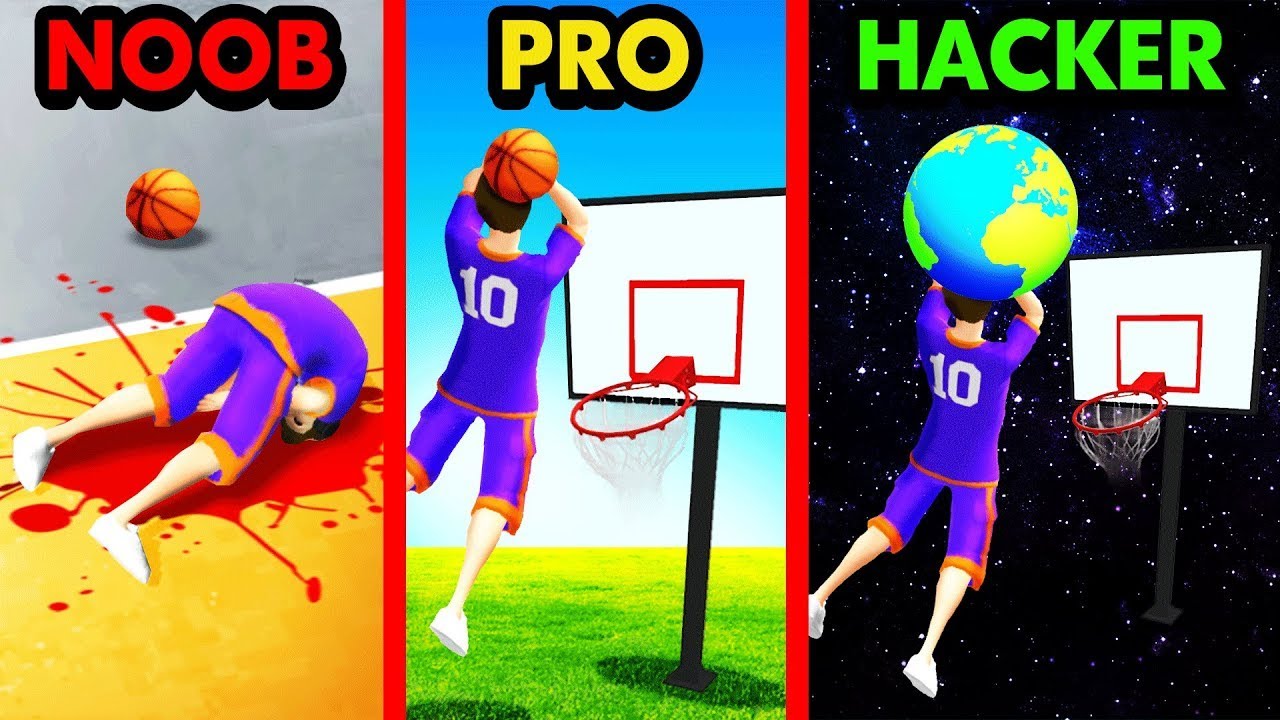 NOOB vs PRO vs HACKER En HOOP WORLD