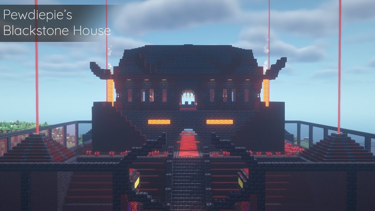 Minecraft | How To Make Pewdiepie's Blackstone House(World Download) | Pewdiepie's House