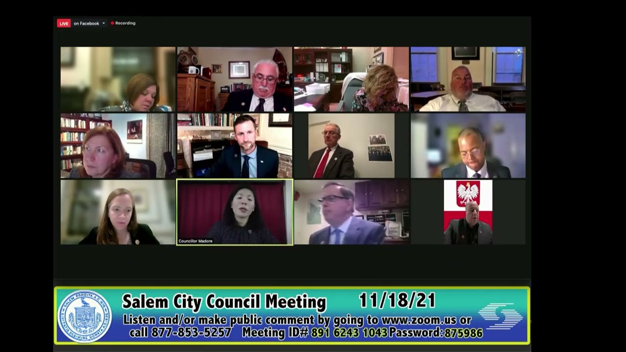 Salem, Massachusetts City Council Meeting 11/18/21