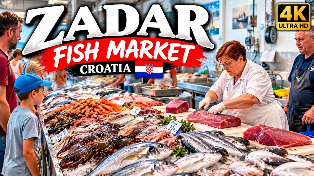 Where Locals Buy Fresh Fish in Croatia 🇭🇷 | Zadar Fish Market