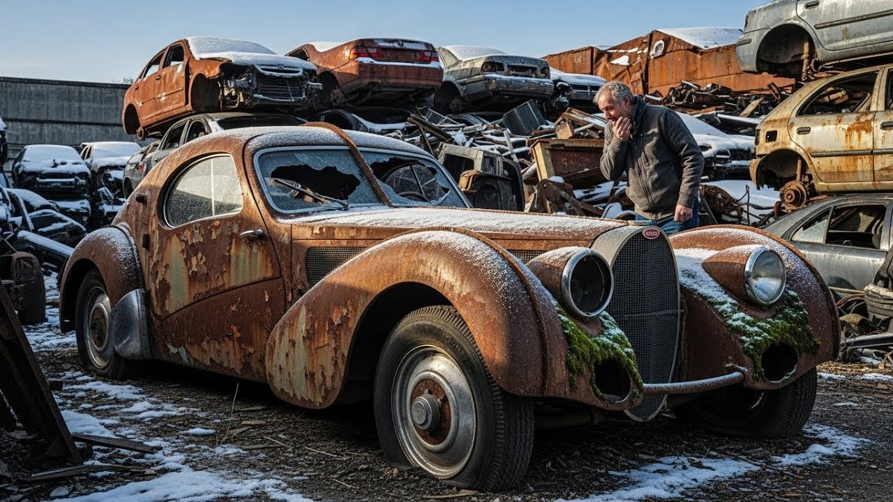 ASMR Car Restoration  1938 Bugatti Type 57SC Atlantic — From Abandoned Relic to Black Elegance