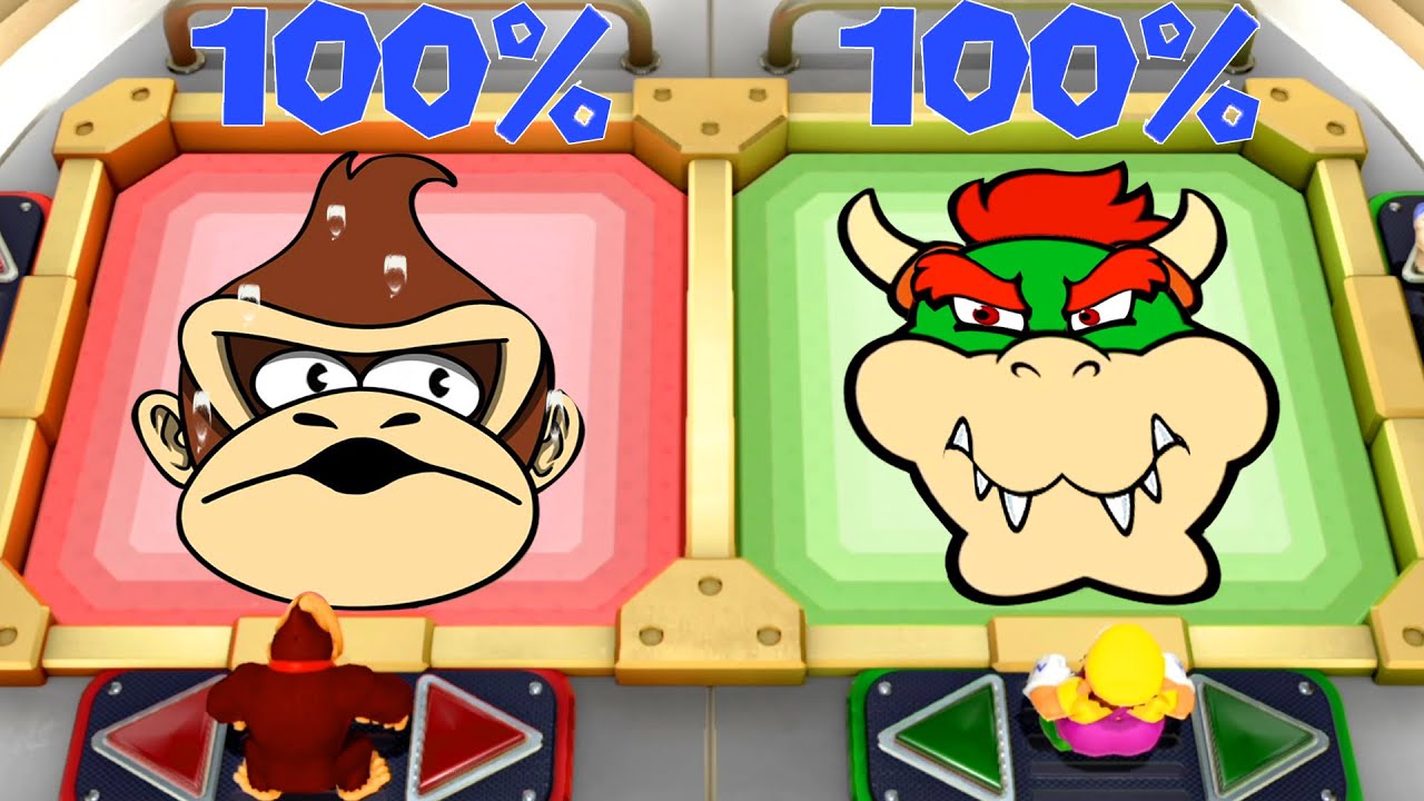 【マリオパーティ スイッチ】ミニゲームドンキーコングチーム Vs クッパチーム(CPU最強 たつじん)