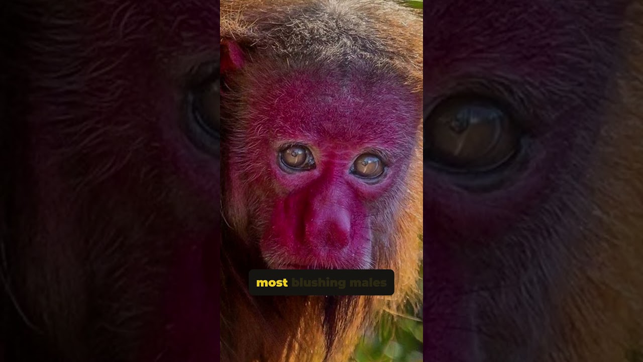 Uakari the monkey with the RED face! 🐵🔥