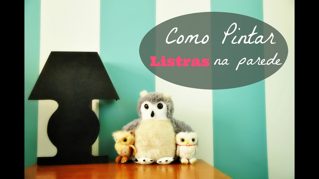 COMO PINTAR LISTRAS VERTICAIS NA PAREDE DIY (how to paint stripes wall) | #POCFazendoArte Ep. 10