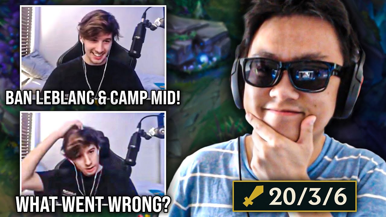 KatEvolved ban my Leblanc and beg his whole team to camp mid... Time to 1v5.