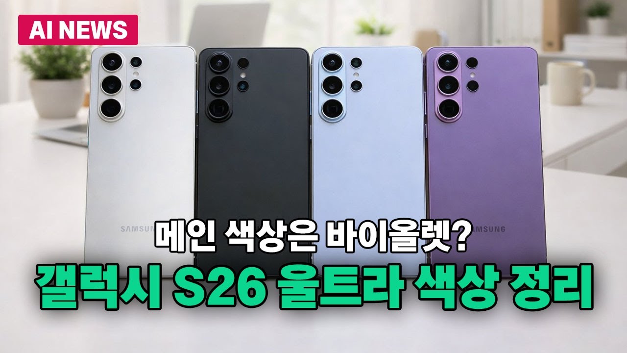 갤럭시 S26 울트라 색상 총정리! 메인 컬러는 바이올렛?