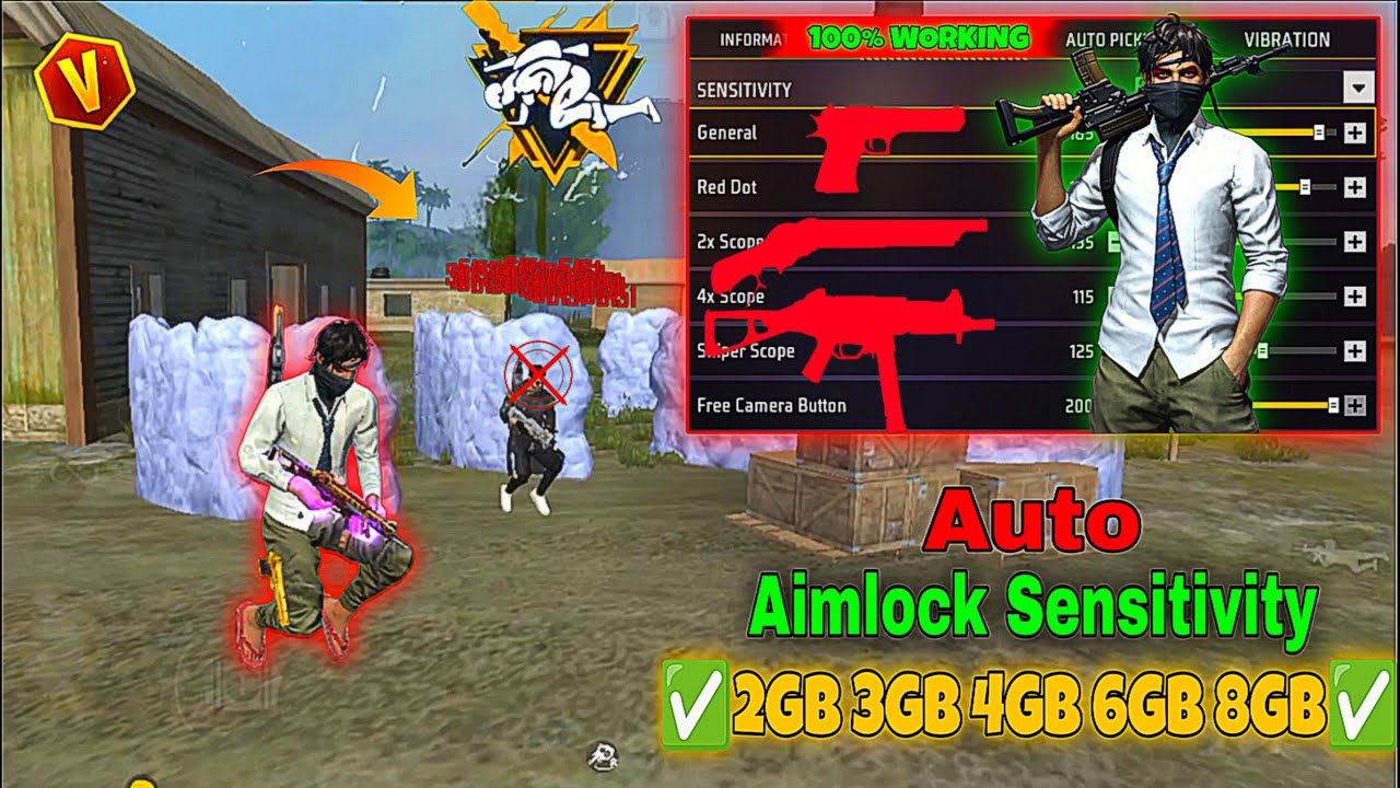 All Gun Headshot Sensitivity Setting After New OB52 Update | Free Fire Max Auto Headshot Sensitivity