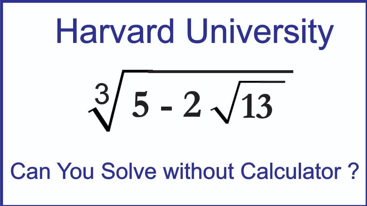 Harvard University Admission  Interview Tricks |  Radical Simplification  |  Cubic  Polynomial   |