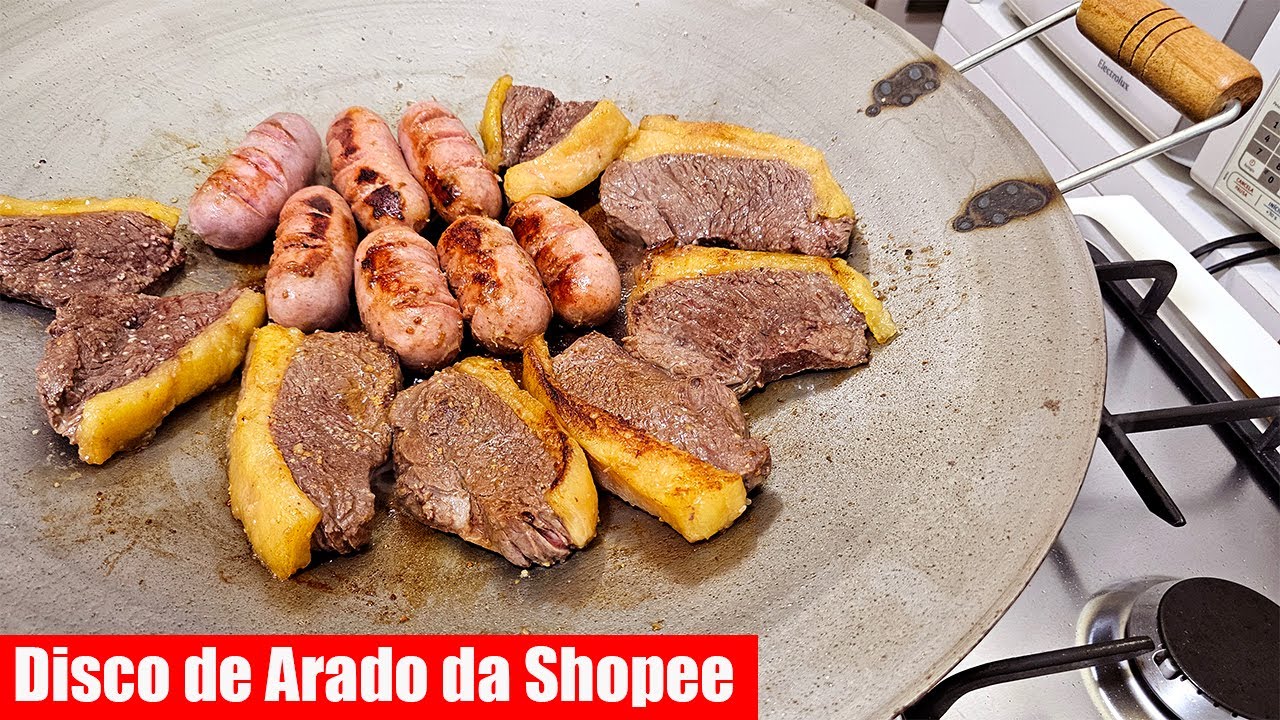 PICANHA ASSADA NO DISCO DE ARADO DA SHOPEE SERÁ QUE FICOU BOM?