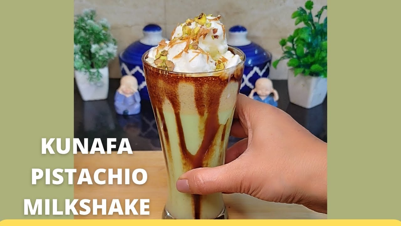 Dubai-Inspired Treat : Kunafa Pistachio Milkshake | Creamy, Crunchy & Irresistible!