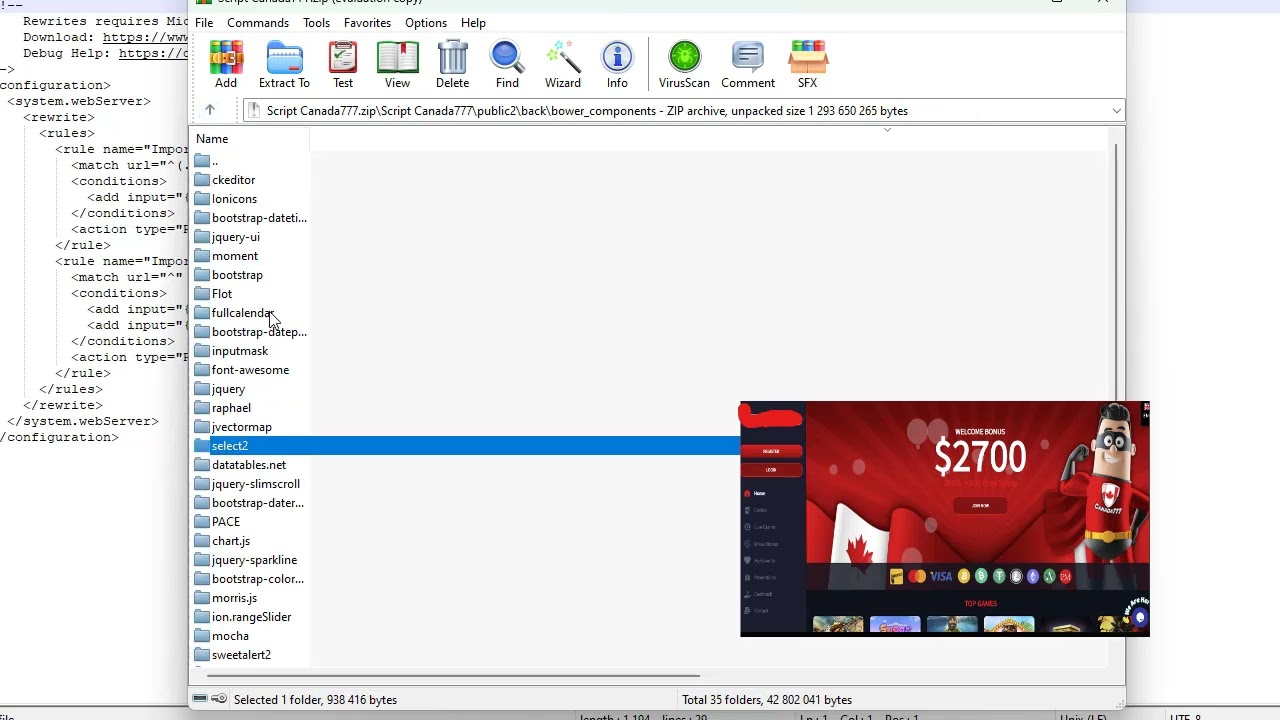 Canada777 Script Review backend by Goldsvet Software