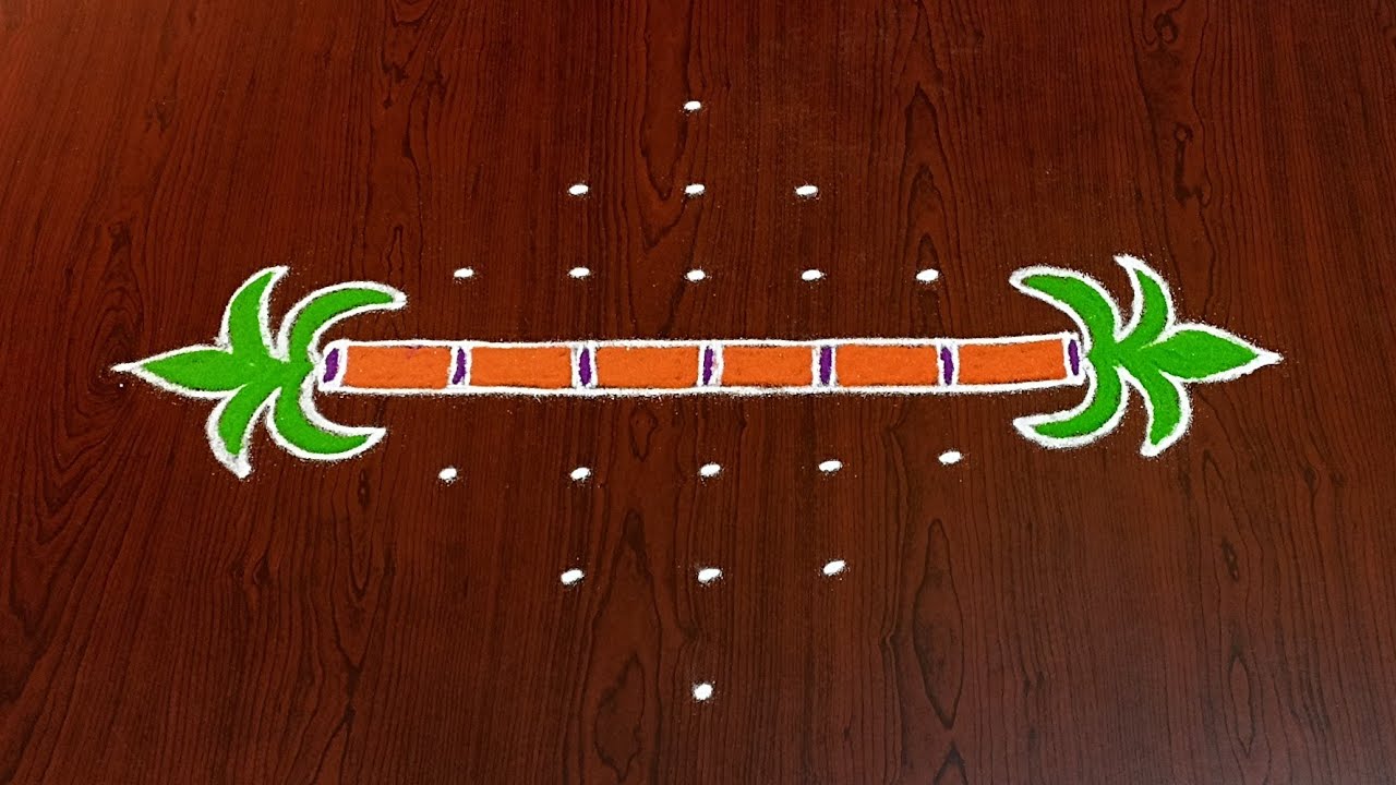 7×1pongal pot kolam rangoli|bhogi kundala muggulu|bhogi kolams|#sankranti muggulu|#Rang Kaa Rangoli