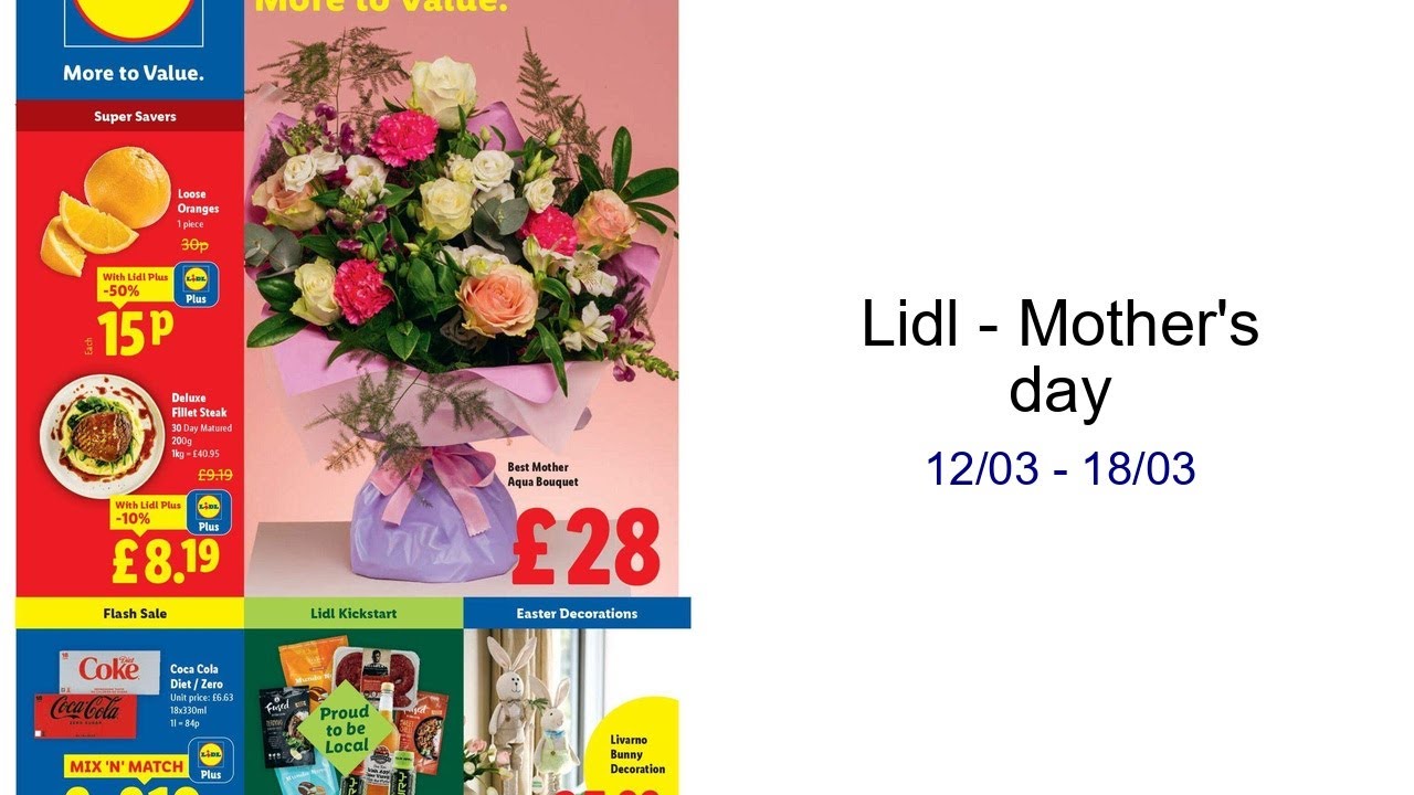 Lidl - Mother's day 12/03 - 18/03