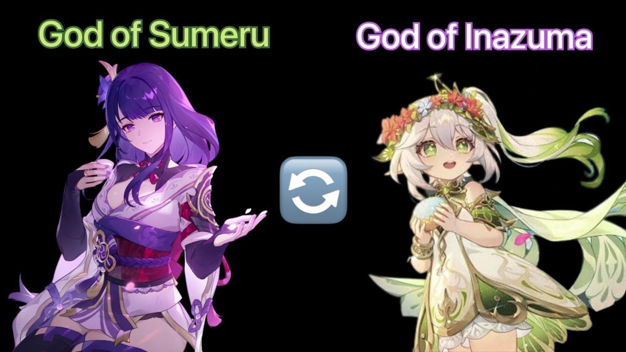 What if the Archons swapped nations in Genshin Impact (Raiden and Nahida)