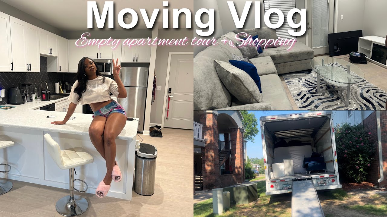 Moving Vlog | empty apartment tour + shopping 🩷