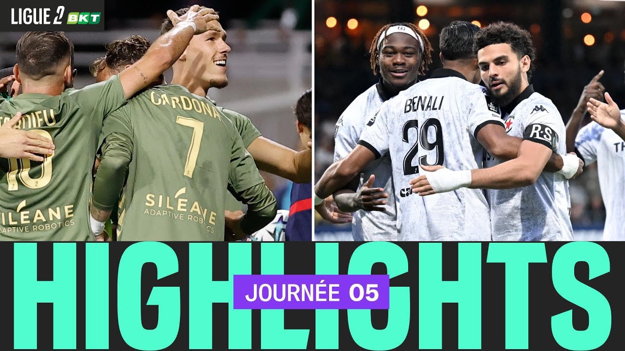 R&eacute;sum&eacute; 5&egrave;me journ&eacute;e - Ligue 2 BKT 25/26